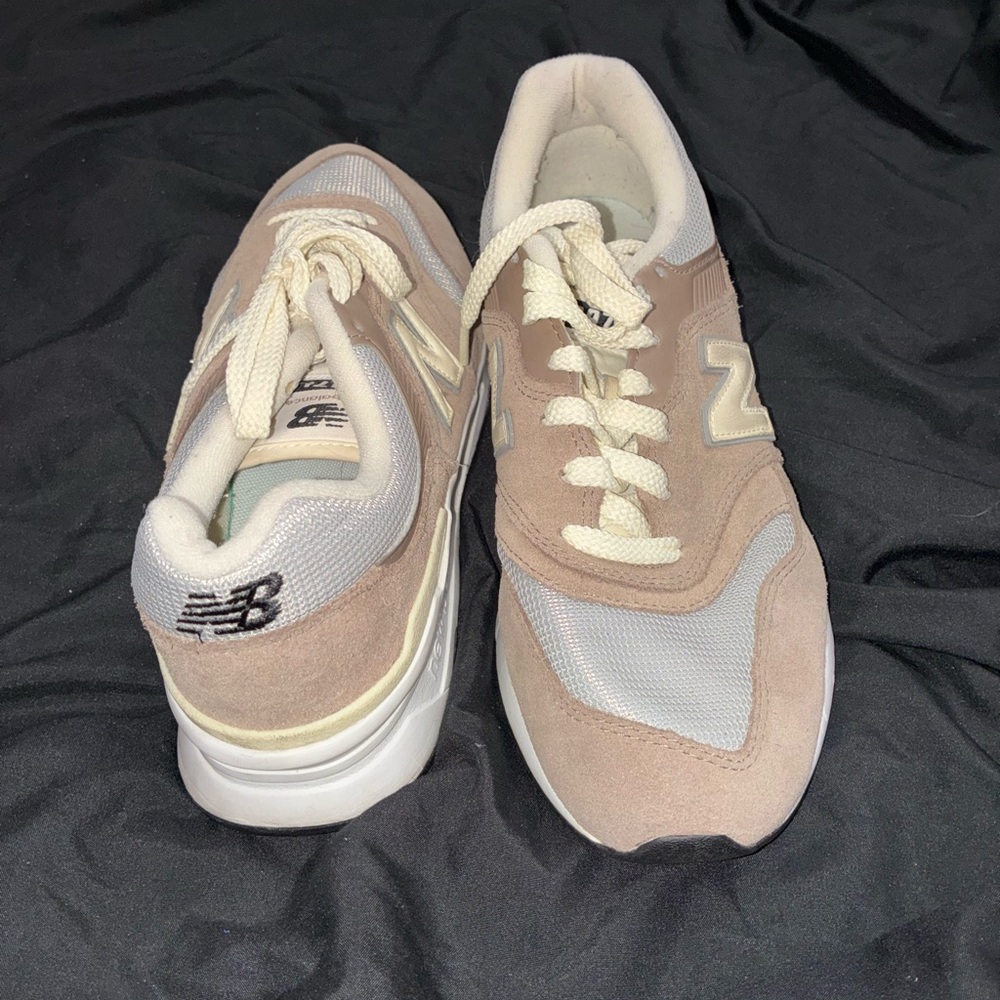 New Balance Tan and Gray Athletic Shoes - Picture 3 of 8